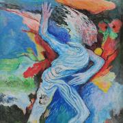 Tanz des Glücks, Acryl auf leinen, 80 x 100 cm, 1985
