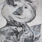 ein Troll, 1965,  30 x 40 cm, Tuschezeichnung
