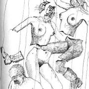 Zeichnung zu "Fabula", Tusche 1979