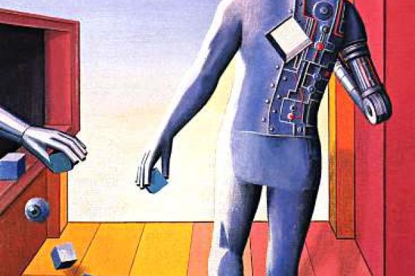 Im Zeichen der Ratio, Acrylique auf Leinen, 80 x 100 cm, 1982