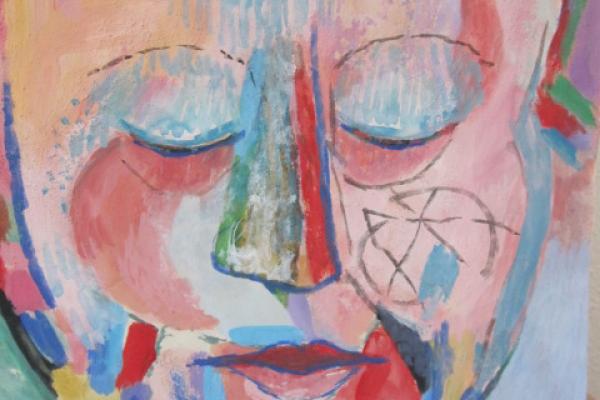 Traumgesicht, 1999,  30 x 45cm, Blatt