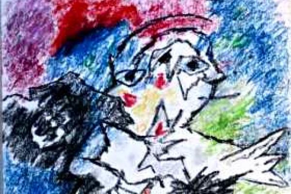 Ölkreidezeichnung, 20 x 30 cm 2001